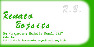 renato bojsits business card